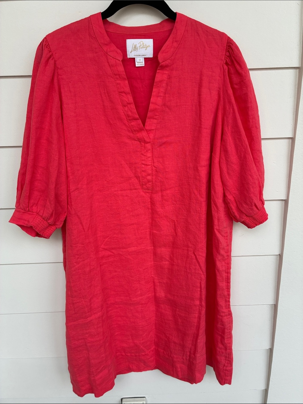 Lilly Pulitzer Coral-Pink Linen Dress